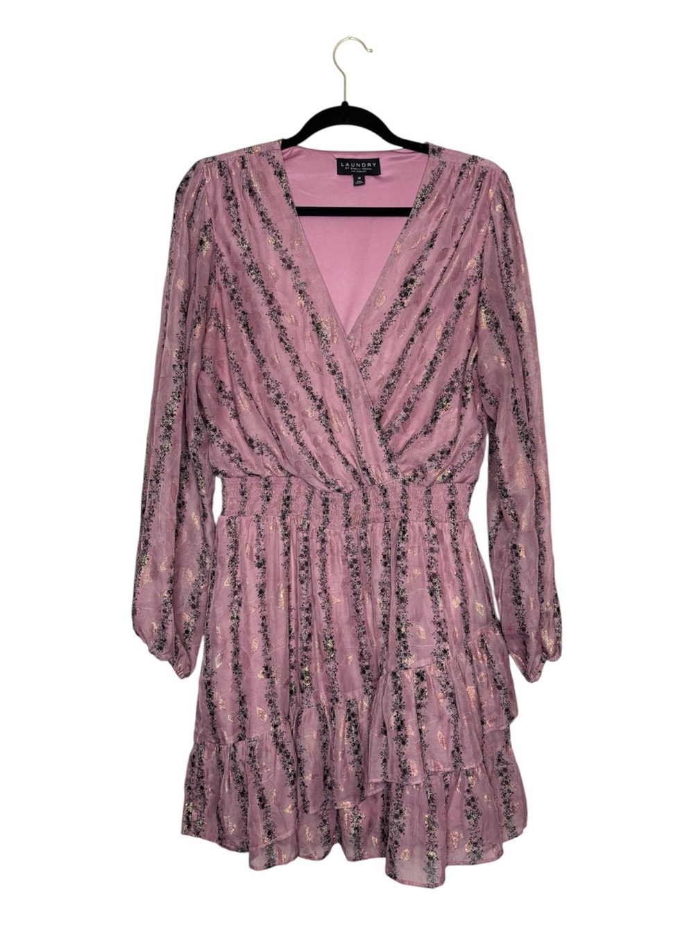 Laundry by Shelli Segal light purple wrap dress women’s size 16